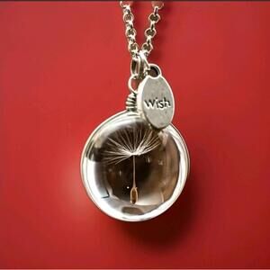 Handcrafted Make a Wish Crystal Necklace Adjustable Resin Necklace